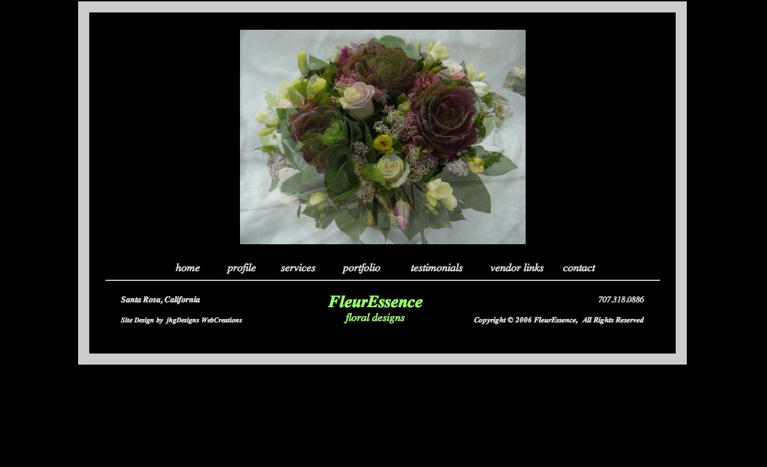 FleurEssence is a floral design studio specializing in weddings and special events, providing floral delight to all of Sonoma County (California).